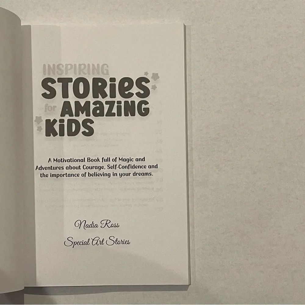 Inspiring Stories for Amazing Kids by Nadia Ross Motivational‎ Children's Book